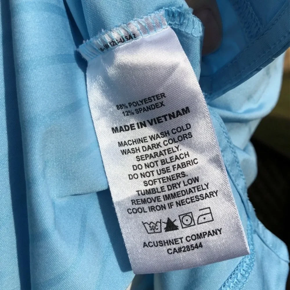 FJ FootJoy Mens Polo Shirt XL The Glades Golf & Country Club Blue Short Sleeve - Picture 9 of 9